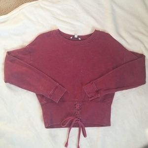 Burgundy sweatshirt American Eagle. Size Medium.
